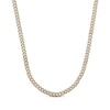 Thumbnail Image 0 of Solid Curb Chain Necklace 8mm Stainless Steel & Yellow Ion Plating 20"