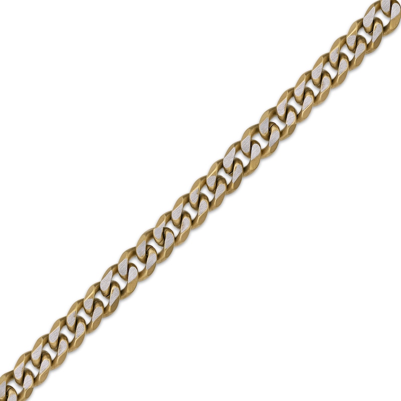 Solid Curb Chain Necklace 8mm Stainless Steel & Yellow Ion Plating 20"