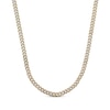 Thumbnail Image 1 of Solid Curb Chain Necklace 8mm Stainless Steel & Yellow Ion Plating 22&quot;