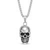 Thumbnail Image 1 of Men's Skull Necklace Black Ion-Plated Stainless Steel 24&quot;