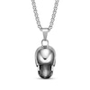 Thumbnail Image 3 of Men's Skull Necklace Black Ion-Plated Stainless Steel 24&quot;