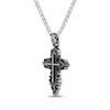 Thumbnail Image 2 of Men's Antique Finish Gothic Cross Necklace Stainless Steel 24&quot;