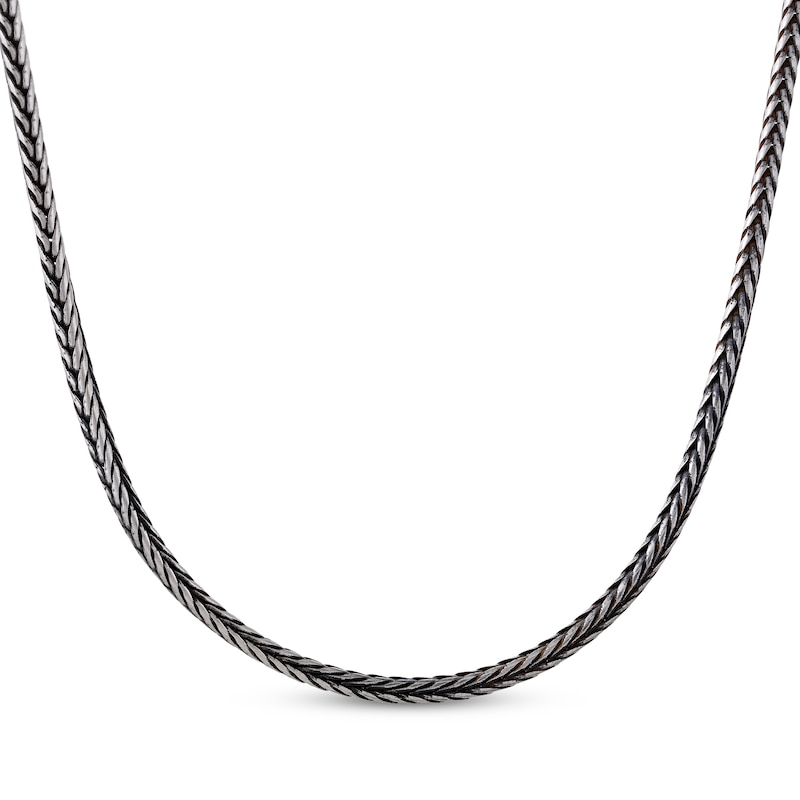 Main Image 1 of Solid Antique Finish Snake Chain Necklace 3.5mm Stainless Steel 24&quot;