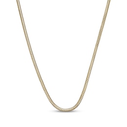 Solid Snake Chain Necklace 3mm Yellow Ion-Plated Stainless Steel 24&quot;