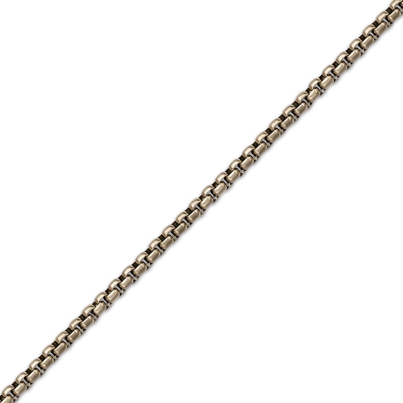 Main Image 2 of Solid Box Chain Necklace 4mm Yellow Ion-Plated Stainless Steel 22&quot;