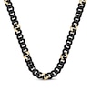 Thumbnail Image 1 of Solid Matte Cuban Chain Necklace 12mm Black & Yellow Ion-Plated Stainless Steel 24&quot;