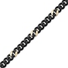 Thumbnail Image 2 of Solid Matte Cuban Chain Necklace 12mm Black & Yellow Ion-Plated Stainless Steel 24&quot;