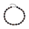 Thumbnail Image 2 of Men's Tiger's Eye Quartz Bead Bracelet Stainless Steel 8.5&quot;