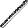 Thumbnail Image 3 of Men's Black Agate Bead & Foxtail Chain Bracelet Stainless Steel 8.5&quot;