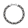 Thumbnail Image 1 of Solid Link Chain Bracelet 6mm Stainless Steel with Black & Yellow Ion Plating 8.5&quot;