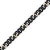 Thumbnail Image 3 of Solid Matte Cuban Chain Bracelet 8.5mm Black & Yellow Ion-Plated Stainless Steel 8.5&quot;