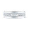 Thumbnail Image 3 of Men's Round-Cut Diamond Wedding Band 1 ct tw 10K White Gold