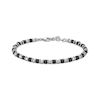 Thumbnail Image 1 of Men's Angled Bead Bracelet Stainless Steel & Black Ion Plating 8&quot;