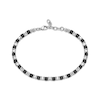 Thumbnail Image 2 of Men's Angled Bead Bracelet Stainless Steel & Black Ion Plating 8&quot;