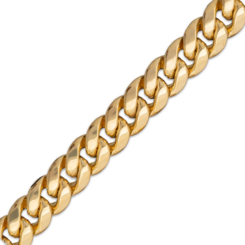 Main Image 2 of Semi-Solid Cuban Curb Chain Bracelet 6mm 10K Yellow Gold 8.5&quot;