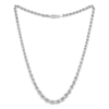 Thumbnail Image 2 of Semi-Solid Graduated Rope Chain Necklace Sterling Silver 18&quot;