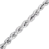 Thumbnail Image 3 of Semi-Solid Graduated Rope Chain Necklace Sterling Silver 18&quot;