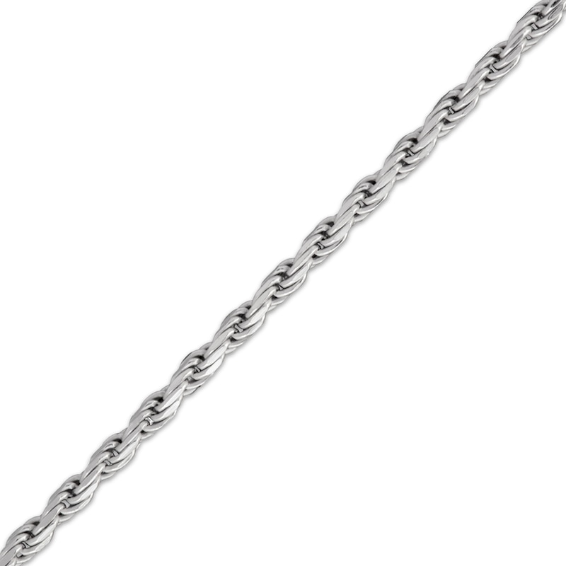 Solid Adjustable Rope Chain Necklace 1.3mm Sterling Silver 24"