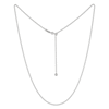 Thumbnail Image 1 of Solid Adjustable Diamond-Cut Bead Chain Necklace 1.2mm Sterling Silver 24"