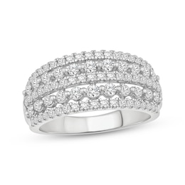 Diamond Five-Row Anniversary Ring 1 ct tw 10K White Gold