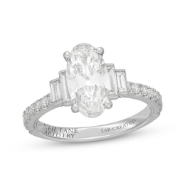 Neil Lane Artistry Heritage Oval-Cut Lab-Created Diamond Engagement Ring 2-3/4 ct tw Platinum