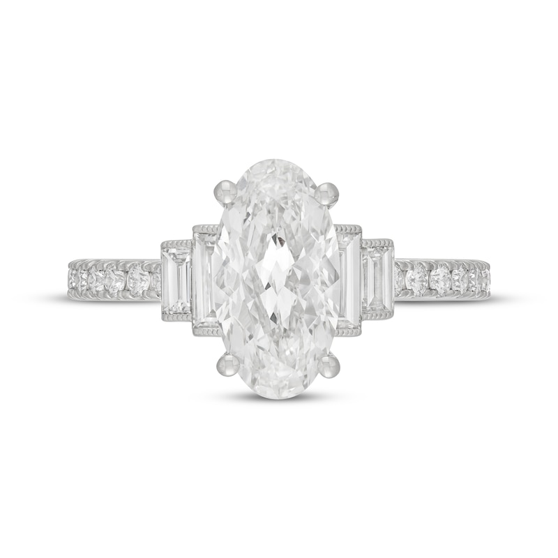 Main Image 3 of Neil Lane Artistry Heritage Oval-Cut Lab-Grown Diamond Engagement Ring 2-3/4 ct tw Platinum