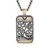 Thumbnail Image 1 of Men's Gunmetal Gears Necklace Yellow & Black Ion-Plated Stainless Steel 24&quot;