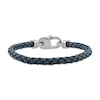 Thumbnail Image 0 of Men's Gray Leather Bracelet Stainless Steel 8.5"