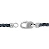 Thumbnail Image 1 of Men's Gray Leather Bracelet Stainless Steel 8.5"