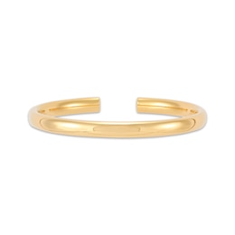 Hollow Cuff Bangle Bracelet 6mm 14K Yellow Gold