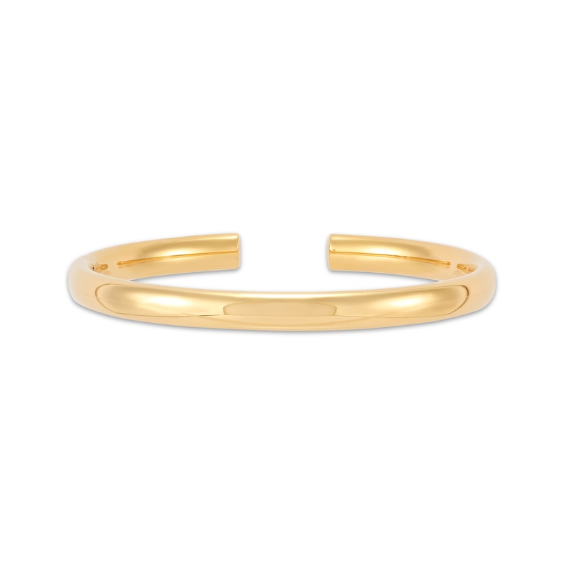 Main Image 1 of Hollow Cuff Bangle Bracelet 6mm 14K Yellow Gold