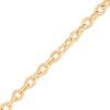 Thumbnail Image 2 of Diamond-Cut Oval Link Bracelet Hollow 14K Yellow Gold 7.5&quot;