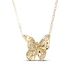 Thumbnail Image 2 of Italian Brilliance Butterfly Necklace 14K Yellow Gold 18&quot;