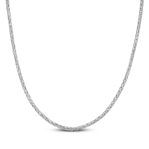 Solid Wheat Chain Necklace 2.5mm Sterling Silver 18"