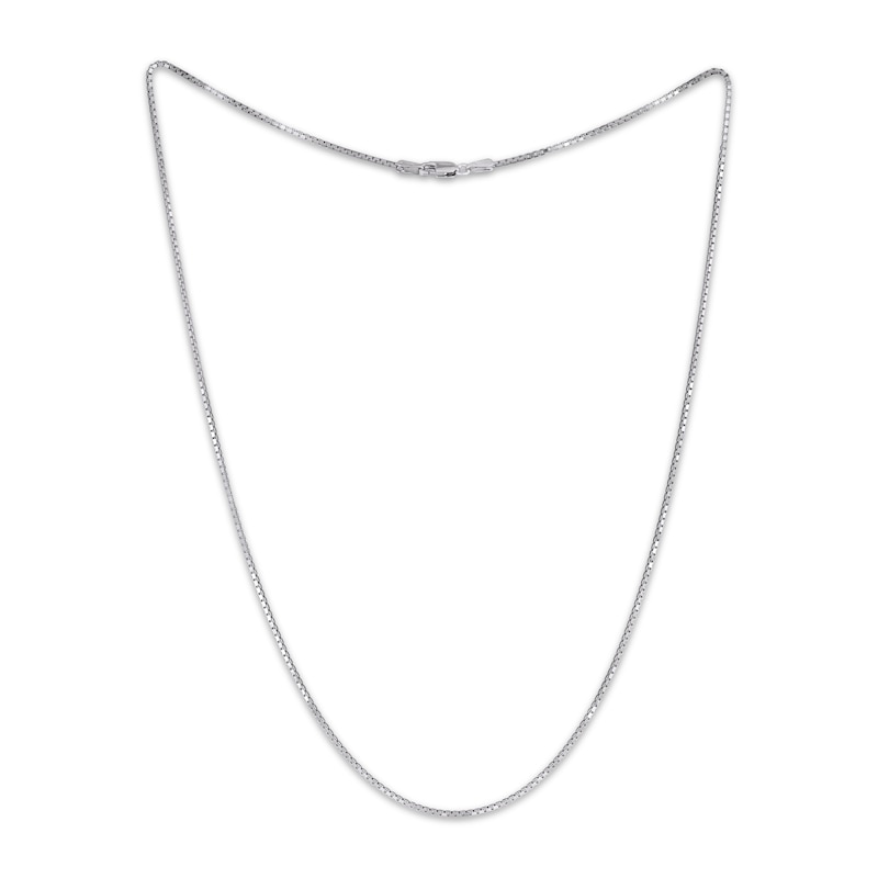 Main Image 2 of Solid Box Chain Necklace 1.3mm Sterling Silver 20&quot;