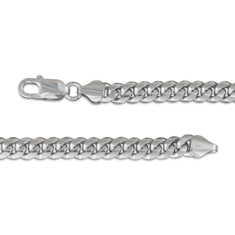 Main Image 3 of Solid Cuban Curb Chain Necklace 3.5mm Sterling Silver 18&quot;