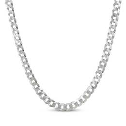 Solid Curb Chain Necklace 5.2mm Sterling Silver 24&quot;