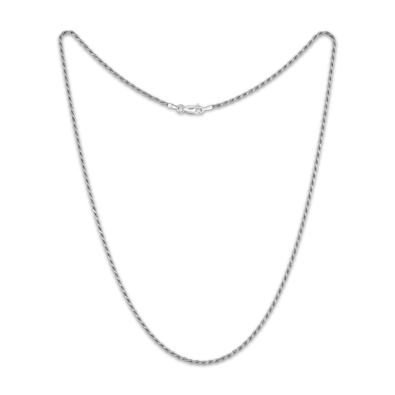 Main Image 2 of Solid Rope Chain Necklace 1.4mm Sterling Silver 20&quot;