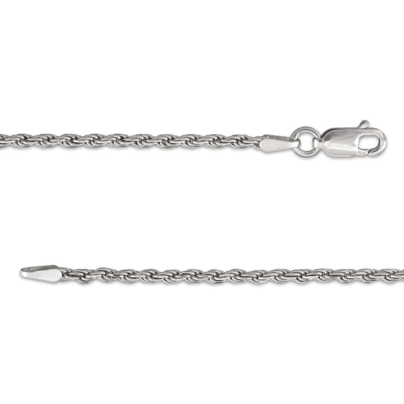 Main Image 3 of Solid Rope Chain Necklace 1.4mm Sterling Silver 20&quot;