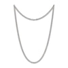 Thumbnail Image 2 of Solid Diamond-Cut Curb Chain Necklace 3.6mm Sterling Silver 20&quot;