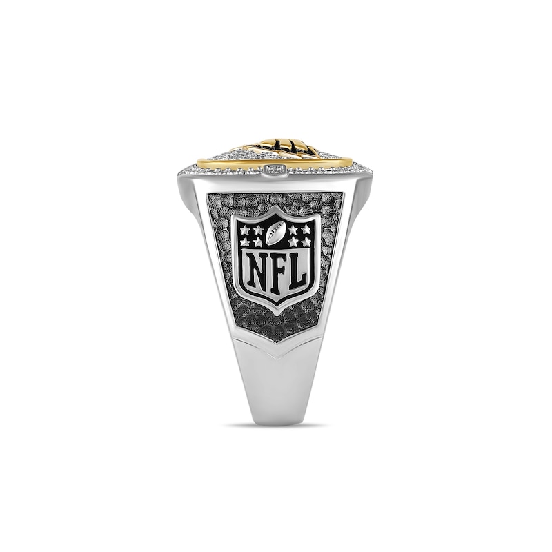 Main Image 3 of True Fans Philadelphia Eagles Championship Ring Sterling Silver & 10K Yellow Gold Ring