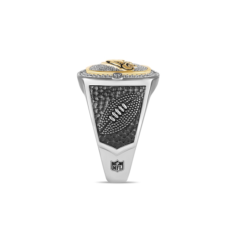 Main Image 4 of True Fans Philadelphia Eagles Championship Ring Sterling Silver & 10K Yellow Gold Ring