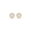 Thumbnail Image 2 of Lab-Grown Diamonds by KAY Round-Cut Bezel-Set Solitaire Stud Earrings 1/2 ct tw 14K Yellow Gold (F/SI2)