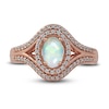 Thumbnail Image 3 of Ethiopian Opal & Diamond Ring 1/4 ct tw 10K Rose Gold