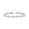 Thumbnail Image 0 of Diamond Flower & Infinity Link Bracelet 2 ct tw 10K White Gold 7.25"