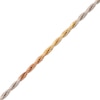 Thumbnail Image 2 of Solid Diamond-Cut Rope Chain 1.1mm 14K Tri-Tone Gold 18&quot;