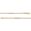 Thumbnail Image 3 of Solid Diamond-Cut Rope Chain 1.1mm 14K Tri-Tone Gold 18&quot;