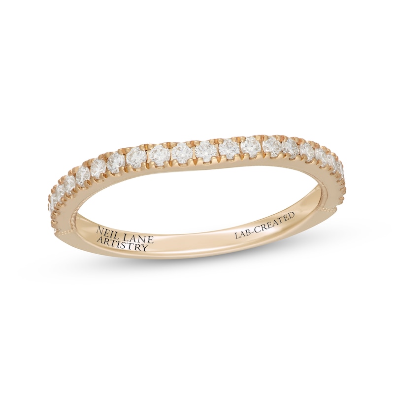 Main Image 1 of Neil Lane Artistry Lab-Grown Diamond Wedding Band 1/3 ct tw 14K Yellow Gold