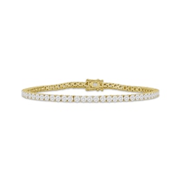 Men's Diamond Tennis Bracelet 1-1/4 ct tw 10K Yellow Gold 8.5&quot;