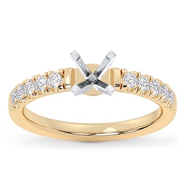 Lab-Created Diamonds by KAY Engagement Ring Setting 1/4 ct tw 14K Yellow Gold